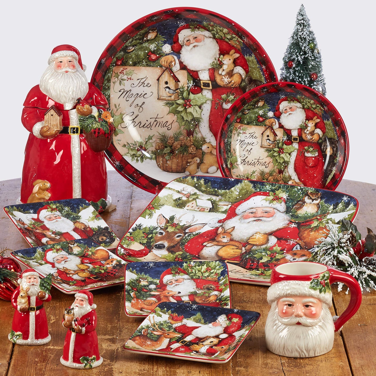 Magic of Christmas Snowman 16-Piece Holiday Dinnerware Set – Service for 4 – Cheerful Winter Plates, Mugs & Bowls for Family Meals, Holiday Gatherings & Festive Table Settings