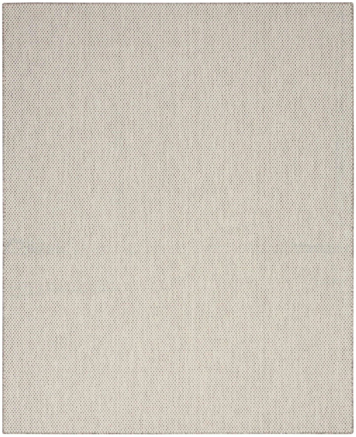 Nourison Home Courtyard Ivory Silver 8' x 10' Area Rug - Easy Clean, Non Shedding, Bed Room, Living Room, Dining Room, Kitchen (8' x 10')