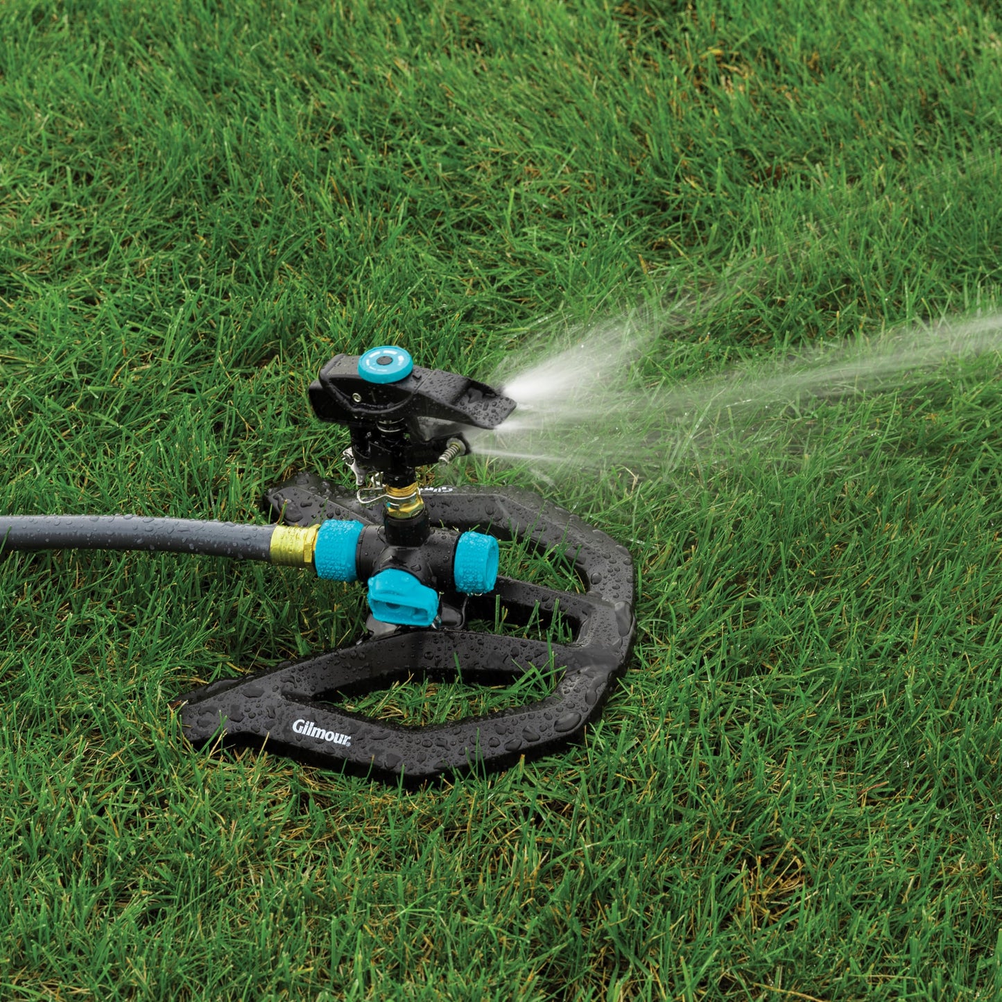 Gilmour Heavy Duty Circular Water Sprinkler, Rotating Sprinkler Head with Adjustable Spray Pattern, Lawn Sprinkler for Large Area Coverage