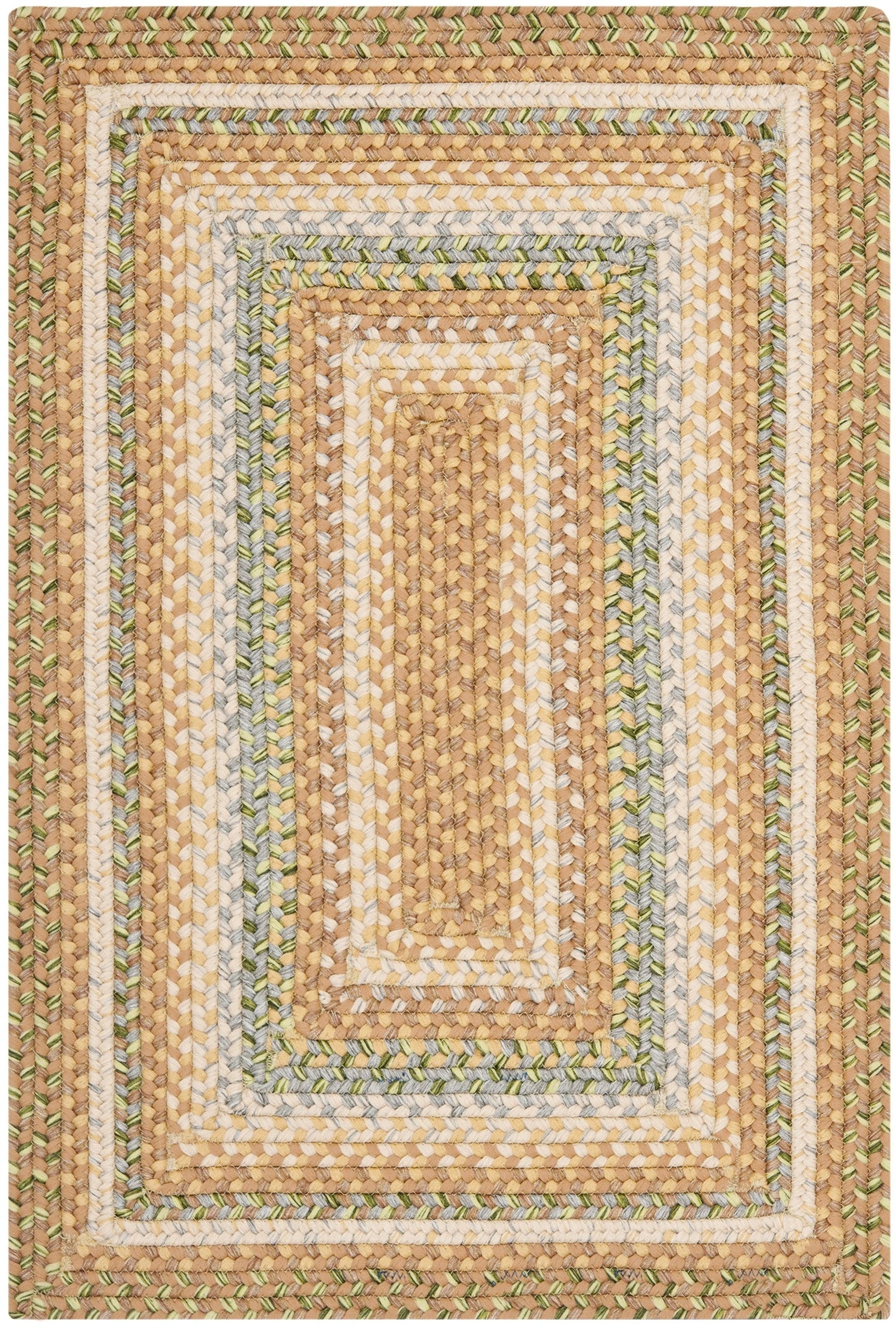 SAFAVIEH Washable Rug Outdoor Braided Collection - 2' x 3', Tan & Multi, Handmade & Reversible, Non-Shedding & Easy to Clean, Ideal for Entryway, Patio, Kitchen, Mudroom, Front Door (BRD314A)