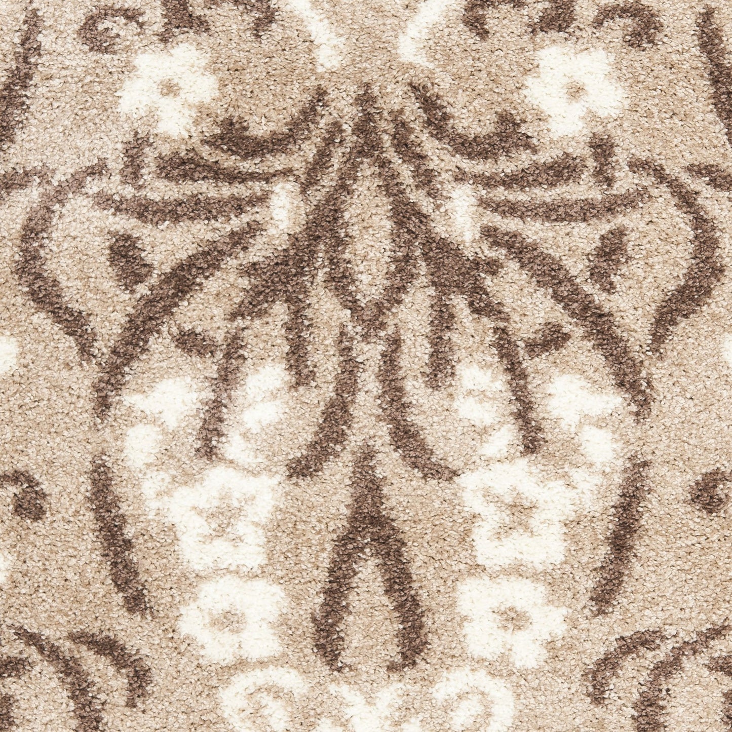SAFAVIEH Florida Shag Collection Accent Rug - 3'3" x 5'3", Beige & Cream, Non-Shedding & Easy Care, 1.2-inch Thick Ideal for High Traffic Areas in Foyer, Living Room, Bedroom (SG457-1311)
