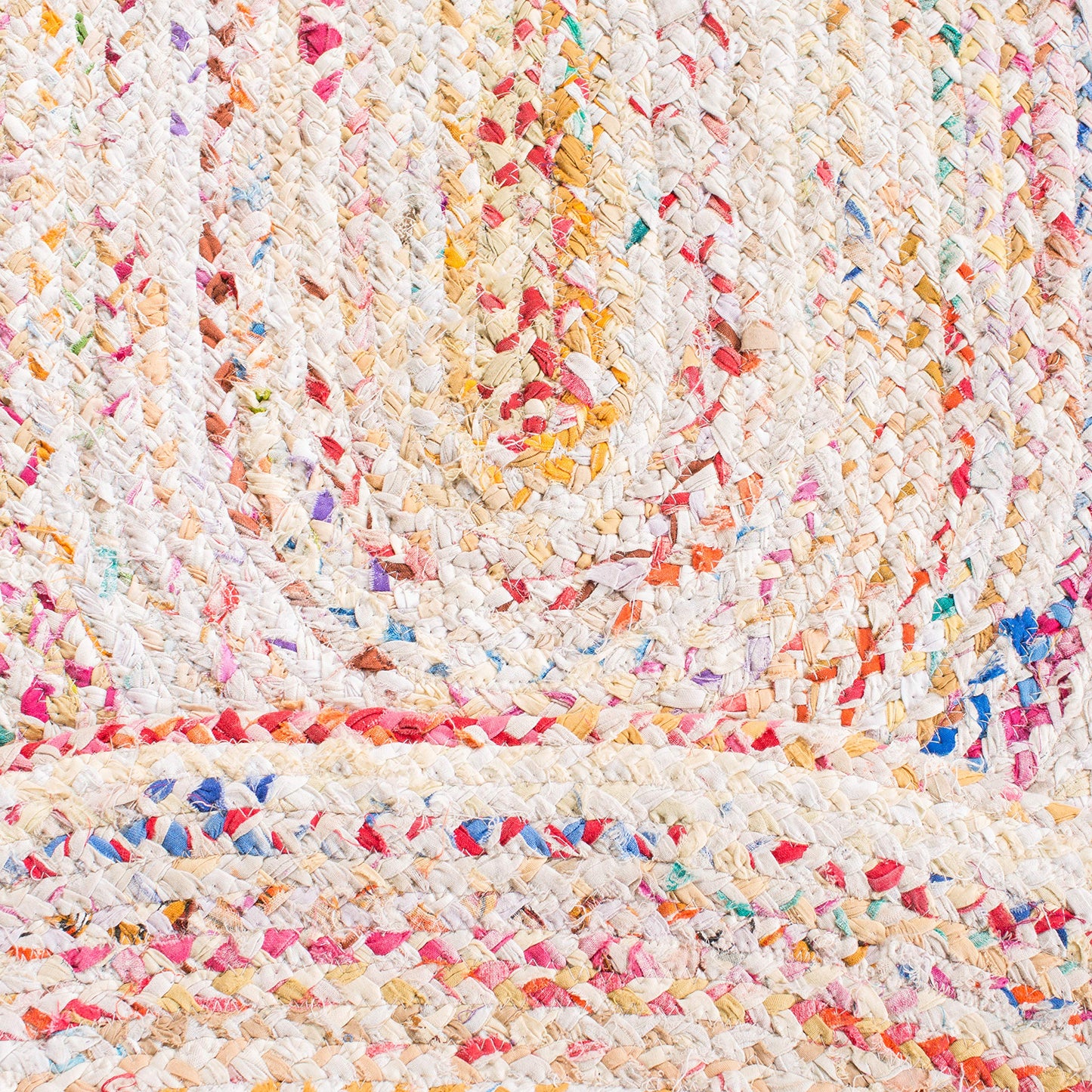 SAFAVIEH Braided Collection Accent Rug - 2' 3" x 5', Ivory & Multi, Handmade Boho Reversible Cotton Ideal for Living Room, Bedroom, Kitchen (BRD210B)