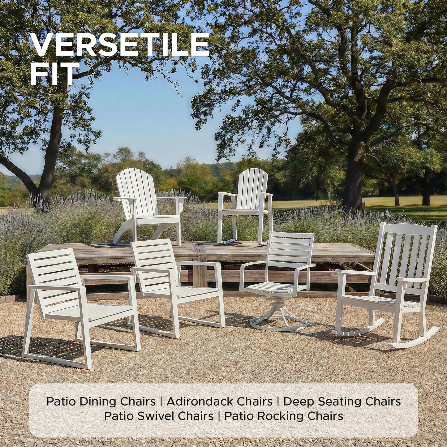 Fitfree Outdoor Chair Cushions, Water-Resistant & Fade-Resistant, Patio Furniture Square Seat Replacement Chair Pads with Ties, Removable Cover, Non-Slip Bottom, Set of 4, 19 x 19 Inch, Natural