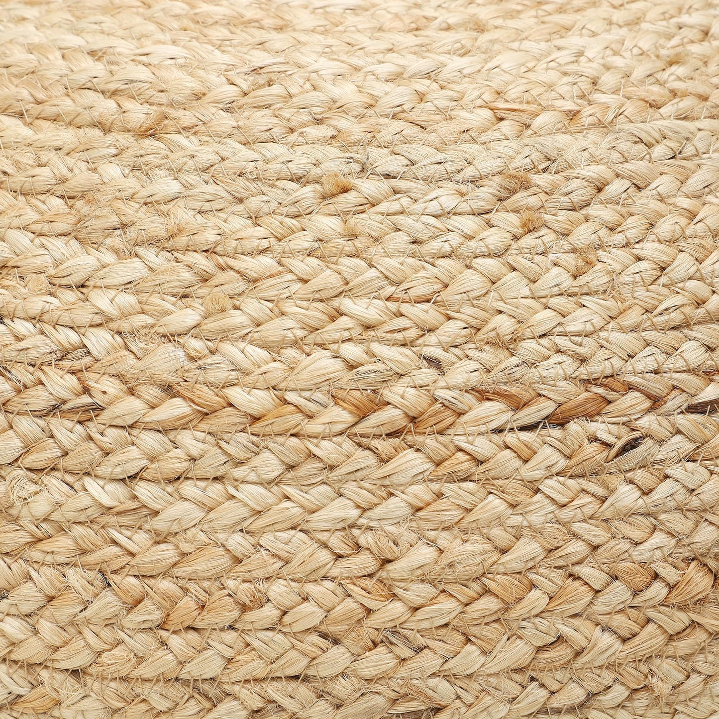 REDEARTH · Jute Circular Jute Pouf Ottoman - Braided Pouffe Accent Sitting Round Footrest for Living Room, Bedroom, Nursery, kidsroom, Patio, Gym; 100% Jute (19.5"X19.5"X14"; Jute Natural)