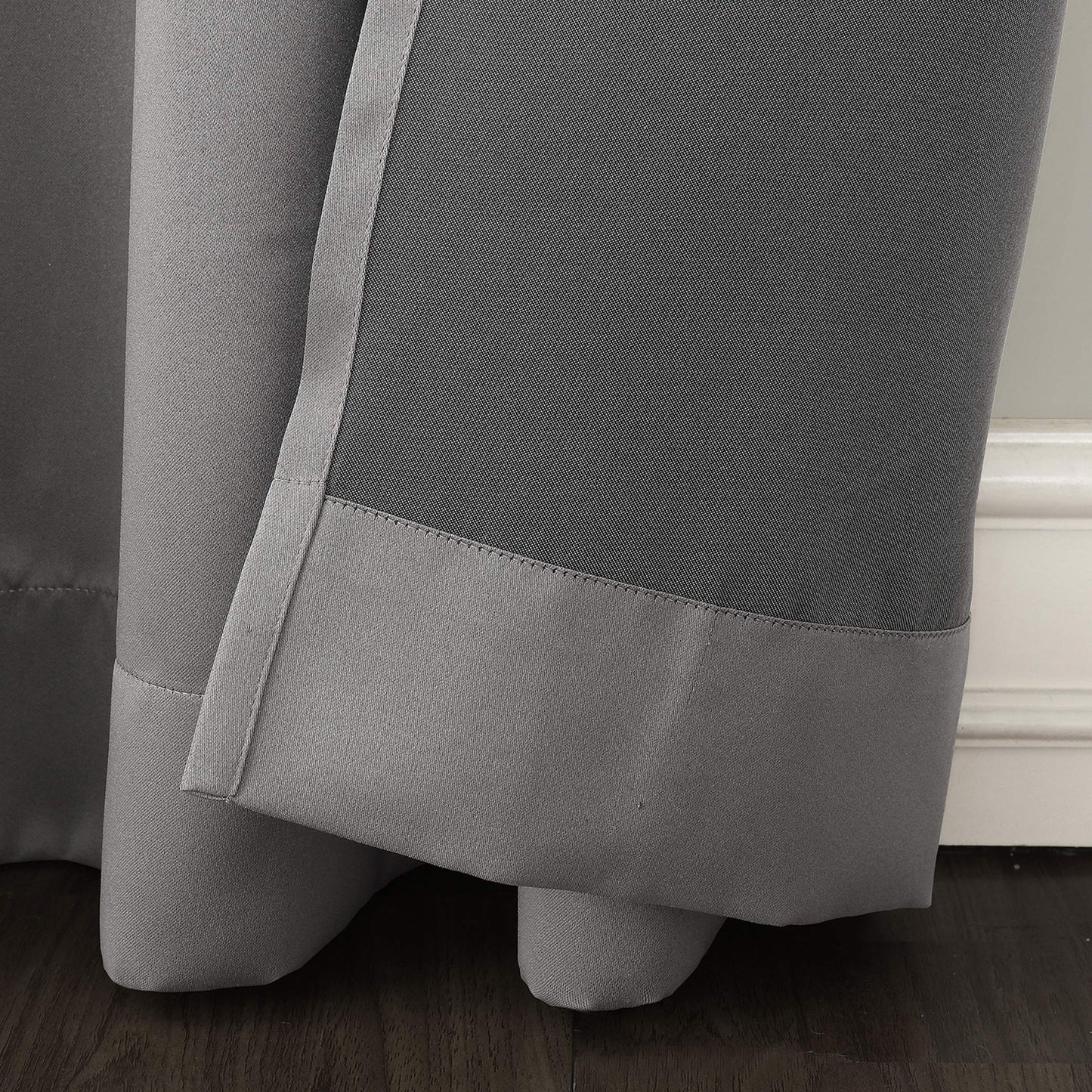 Sun Zero Becca Energy Efficient Grommet Curtain Panel, 40" x 63", Gray
