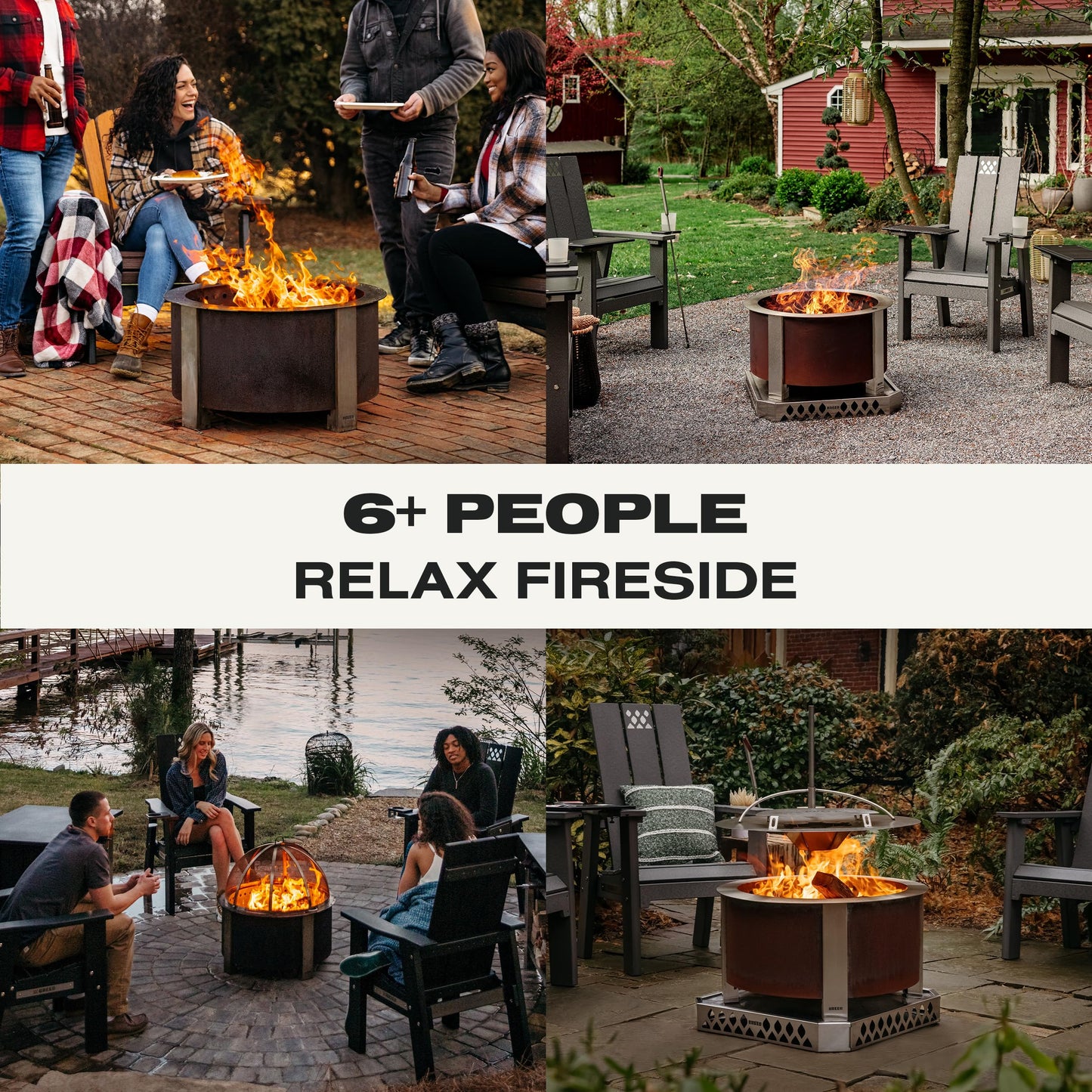 Breeo Smokeless Fire Pit (X Series 24, Corten Steel) | 27.5 inch Smokeless Firepit for Outside | 62 Pounds | Ideal for Families Compatible with Wide Range of Breeo Accessories