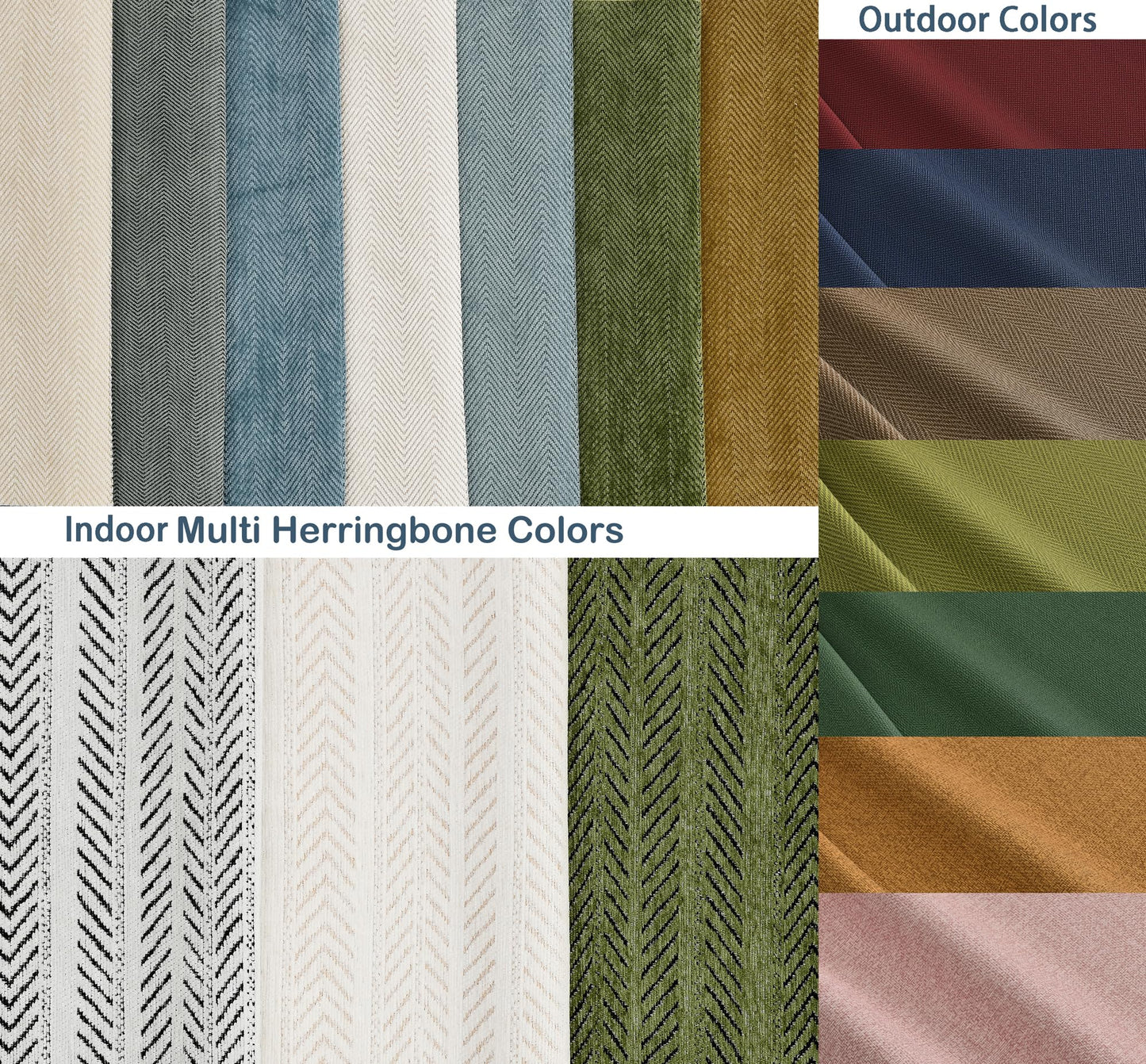 Custom Size Bench Cushion, Herringbone Customized Window Seat Dense Foam Seating Cushions Pad for Indoor Outdoor Patio Furniture, Mudroom, Banquette Breakfast Nook, Non Slip Bottom, Piping, Waterproof