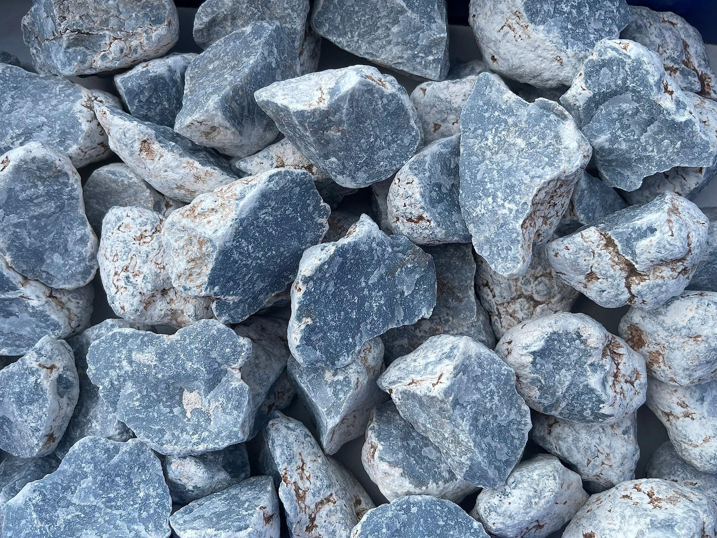 GAF TREASURES Wholesale Raw Angelite Crystals, Natural Angelite Stone, Natural Rough Angelite Crystals, Angelite Rough, Angelite Healing Crystals (Angelite, 0.5 Pound)