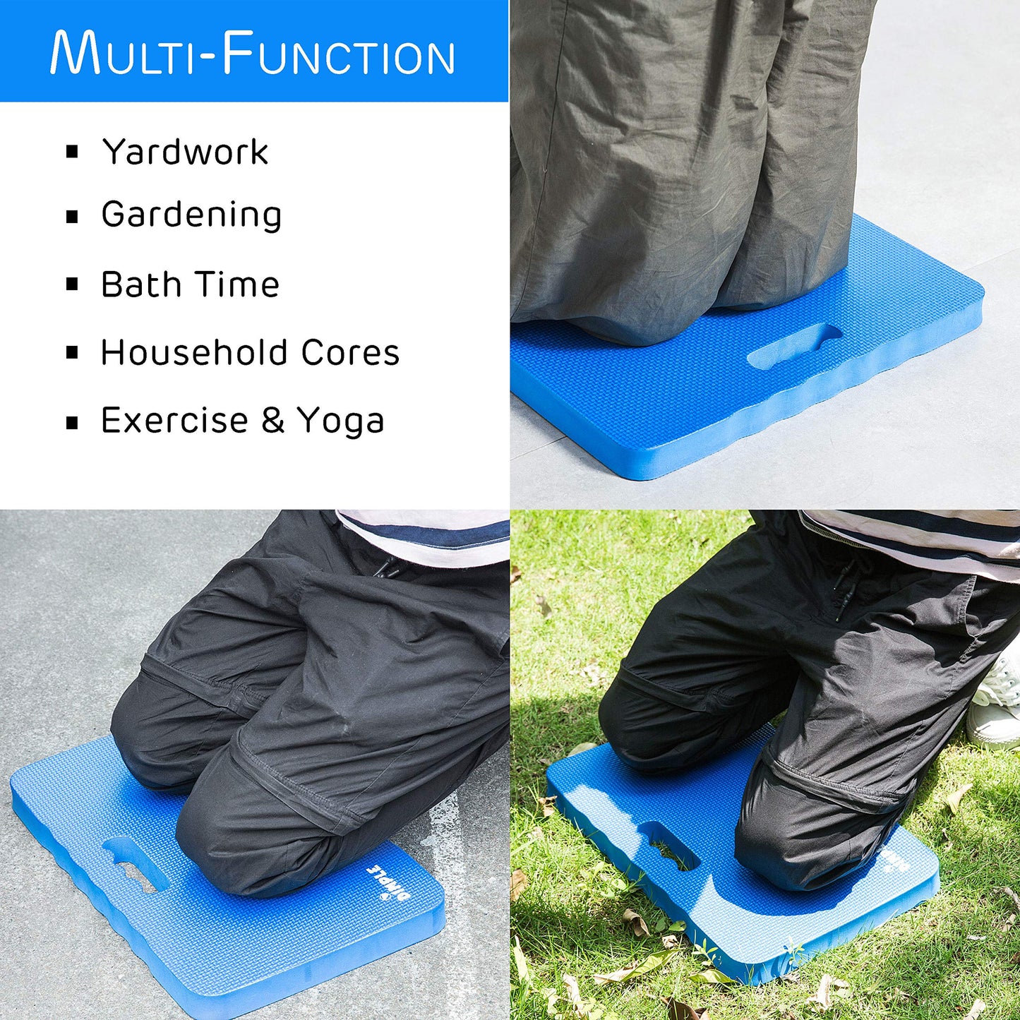 Dimple Kneeling Pad, High Density Thick Foam Comfort Kneeling Mats for Gardening, Yoga Exercise, Garden Cushions, Knee Pads Blue