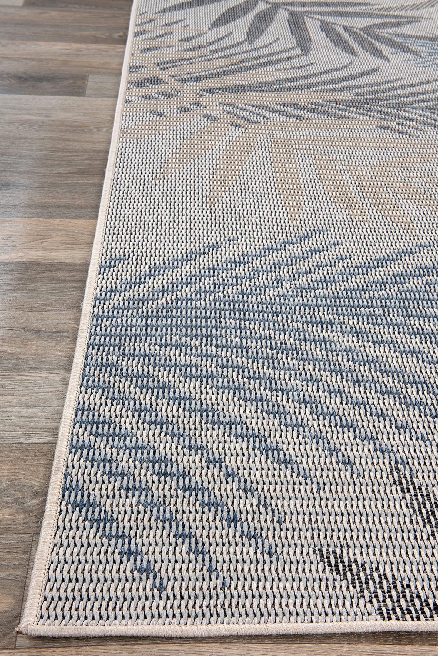 Rugshop Bahama Palm Frond Indoor/Outdoor Non-Shedding Patio Deck Backyard Area Rug 5' x 7' Cream