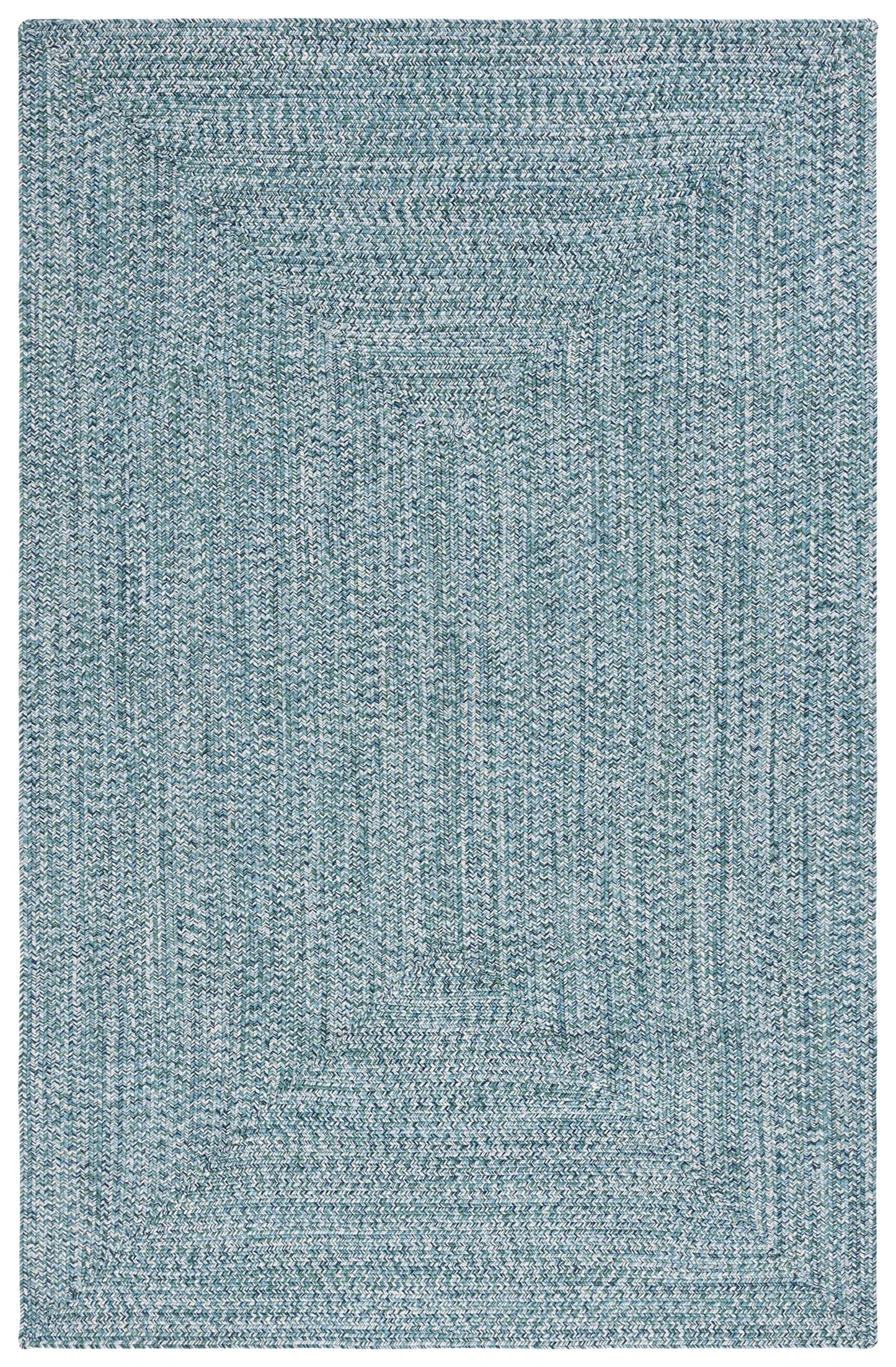 SAFAVIEH Washable Rug Outdoor Braided Collection - 2' x 3', Teal & Green, Handmade & Reversible, Non-Shedding & Easy to Clean, Ideal for Entryway, Patio, Kitchen, Mudroom, Front Door (BRA201K)