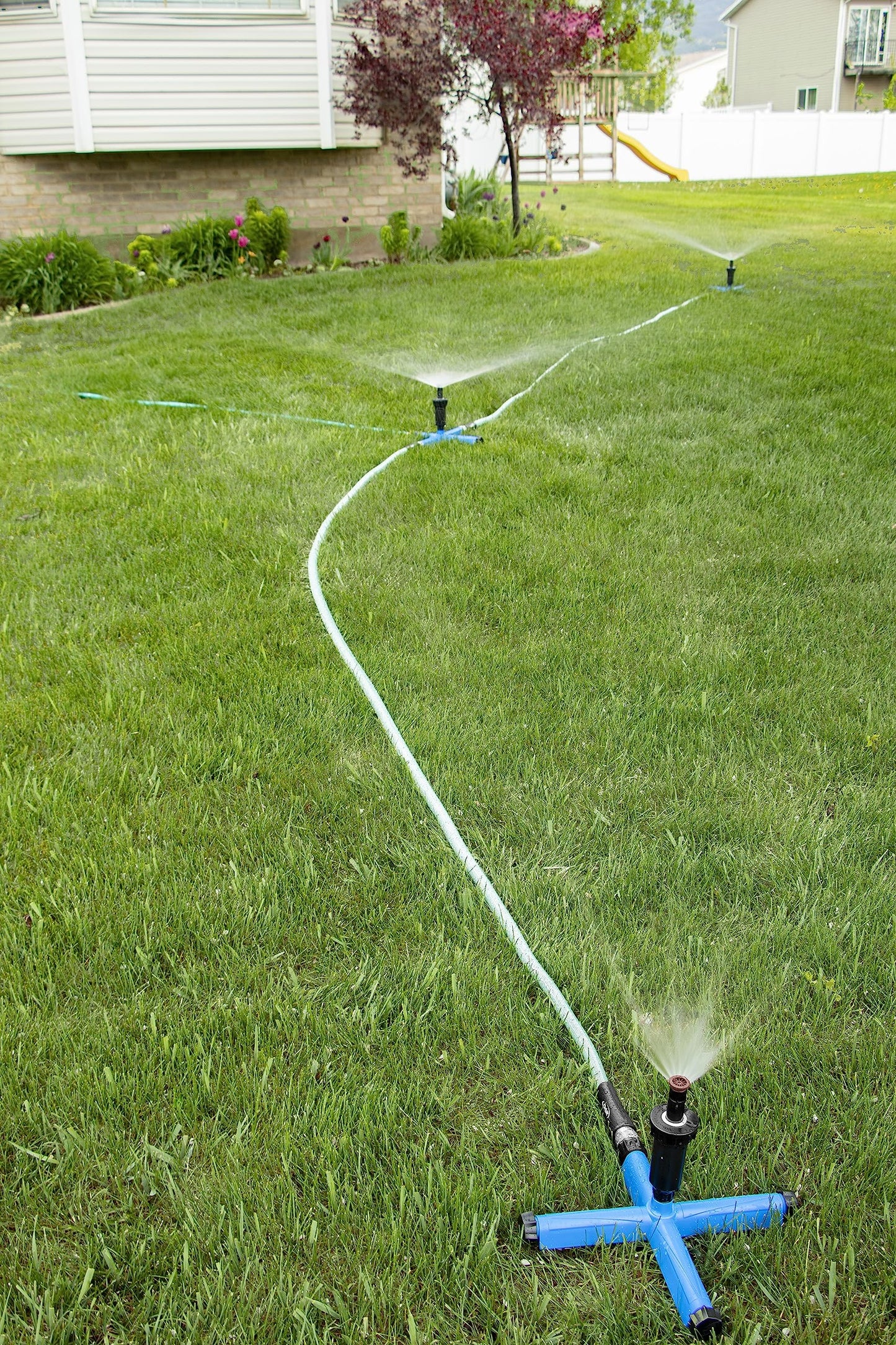 Orbit 27884Z Above Ground All-in-One Irrigation Sprinkler System for Lawn Kit