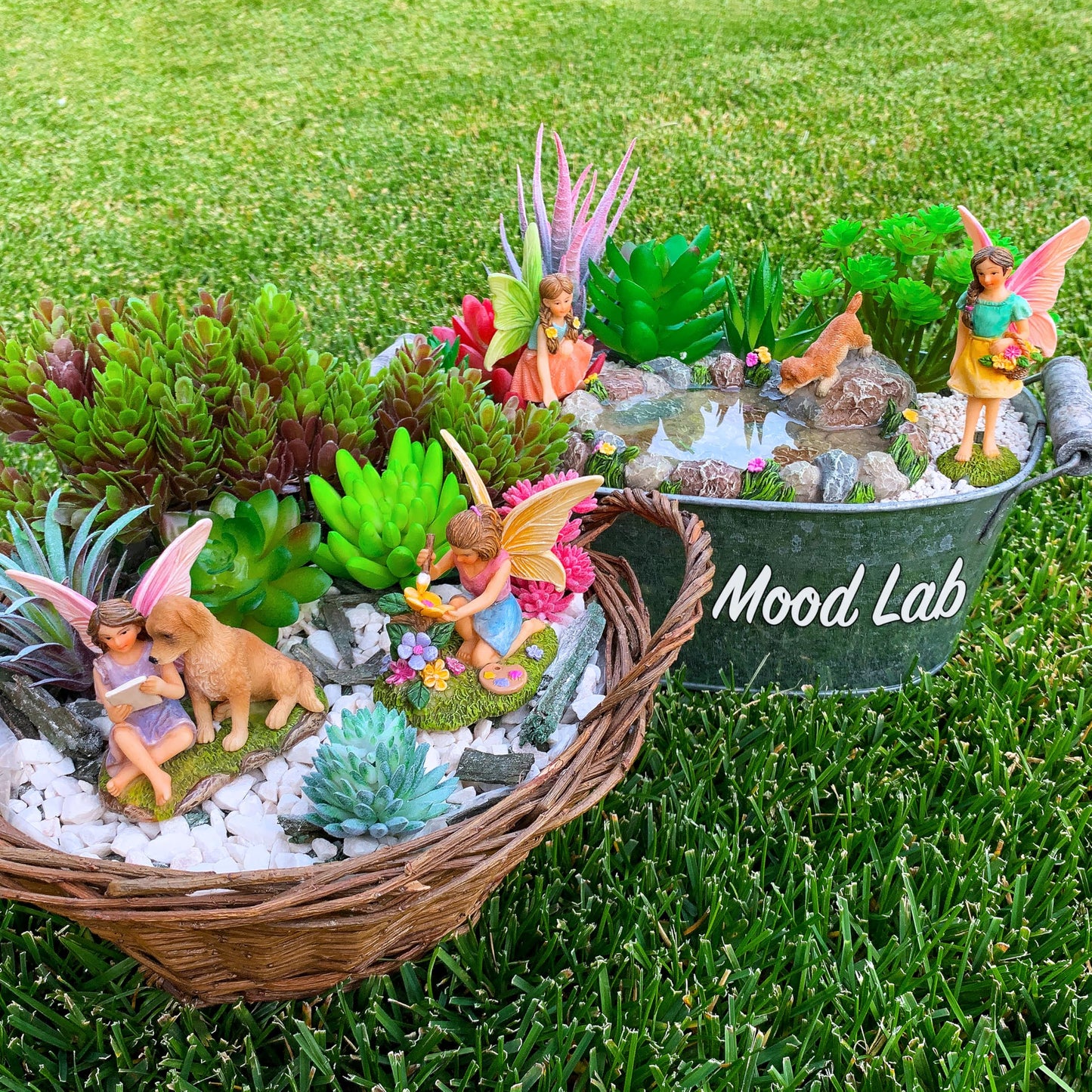 Mood Lab Miniature Garden Decor - Decorative Resin Pond Statues (5 pcs) - Indoor & Outdoor Use