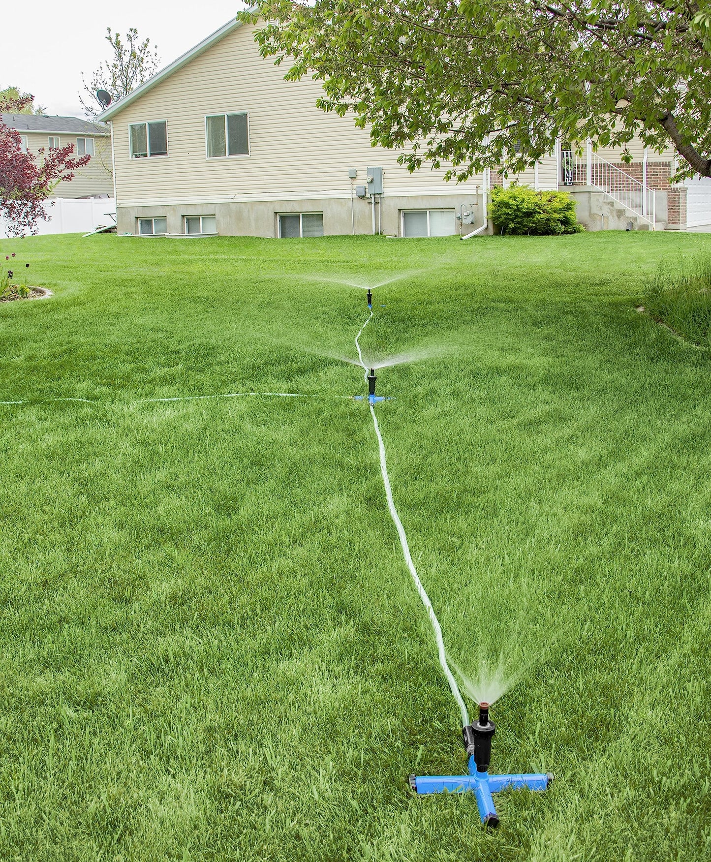 Orbit 27884Z Above Ground All-in-One Irrigation Sprinkler System for Lawn Kit