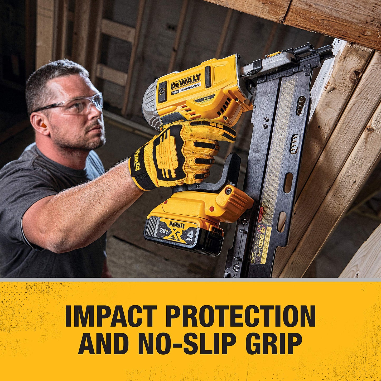 DEWALT DPG781 Performance Mechanic Work Glove with TPR Impact Protection and Anti-Slip Grip - Medium (1 Pair)