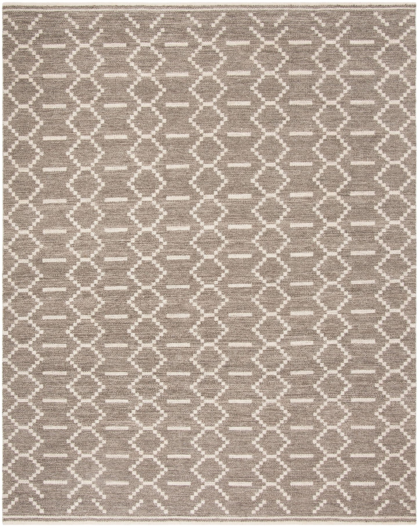 SAFAVIEH Area Rug 8x10 - Kilim Collection - Large - Grey & Ivory, Handmade Flat Weave Wool, Ideal for Living Room, Bedroom, Office, Dining Space (KLM353A)