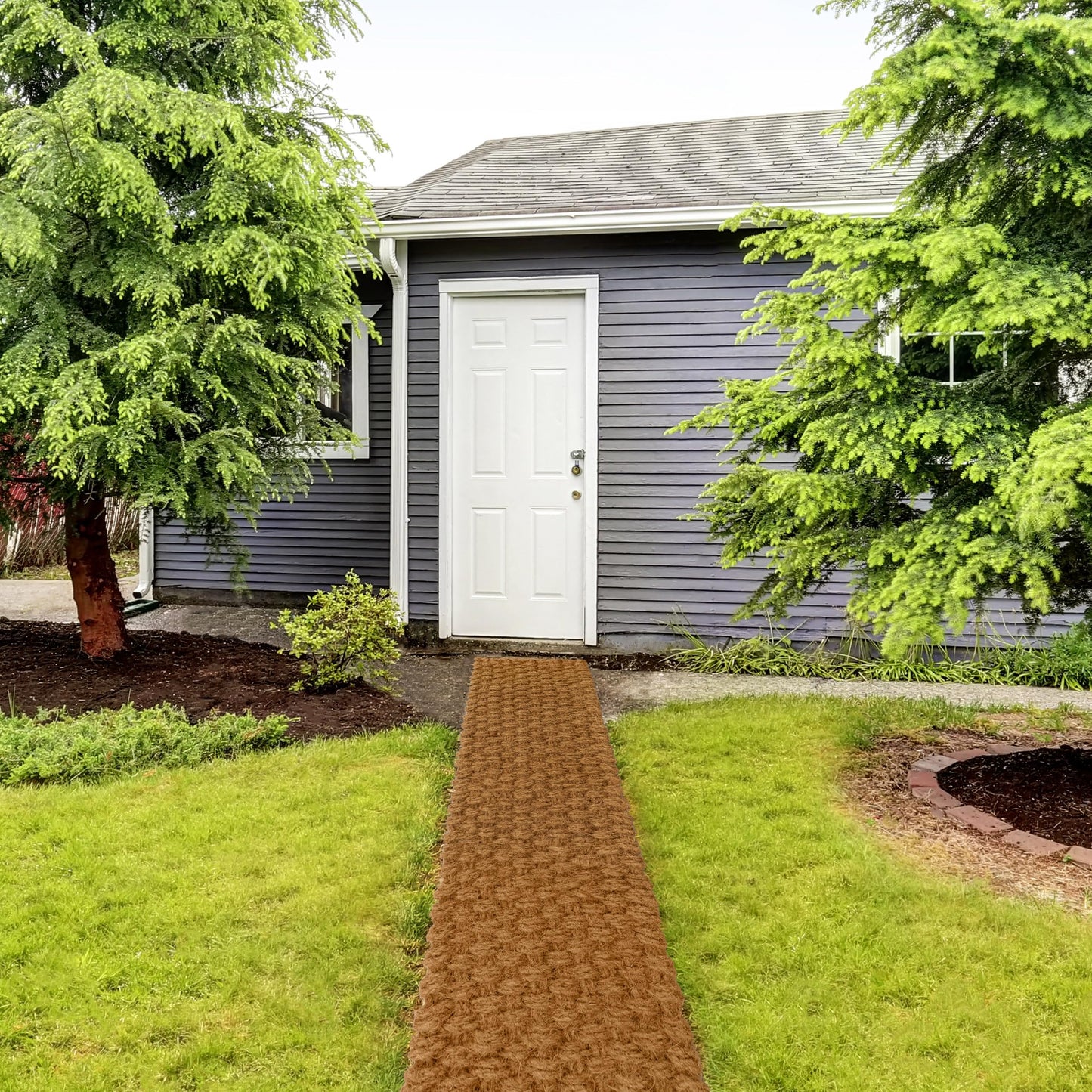 BARIEN 17” x 6 Ft Garden Pathway, 100% Natural Coco Coir Roll Mats – Hand-Woven Coir for Garden Walkway - Snow Mats for Walkway (17" x 6Ft)