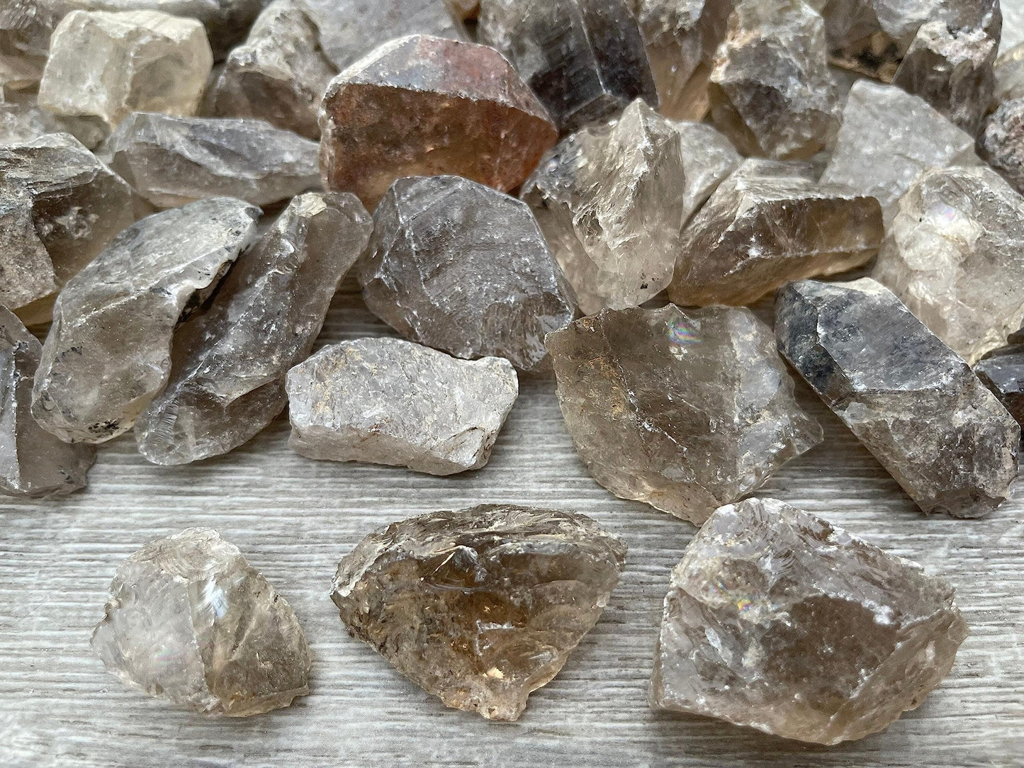 GAF TREASURES Wholesale Raw Smoky Quartz Crystals, Natural Smoky Quartz Stone, Natural Rough Smoky Quartz Crystals, Smoky Quartz Rough, Smoky Quartz Healing Crystals (Smoky Quartz, 0.5 Pound)