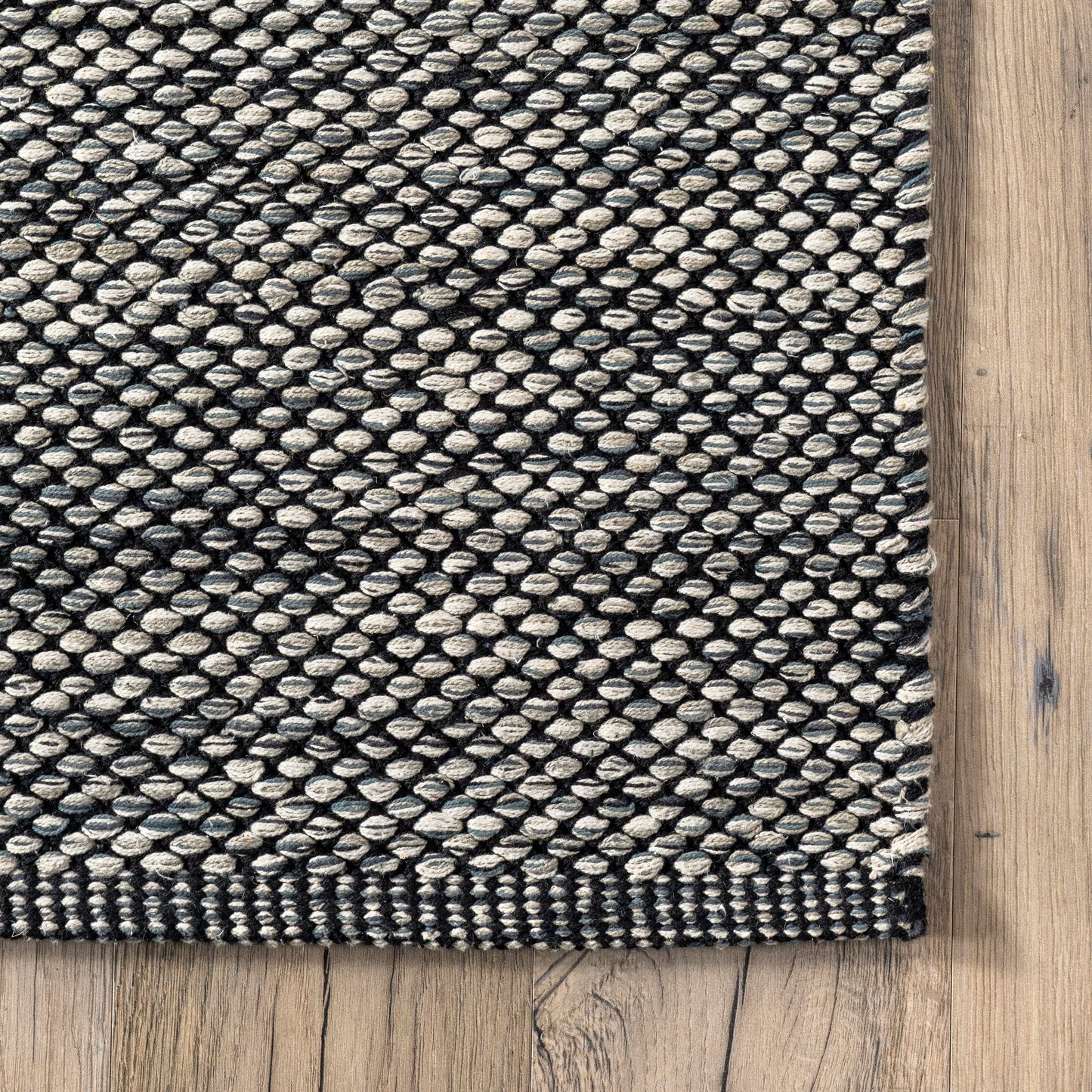 nuLOOM Alessi Solid Farmhouse Cotton Area Rug, 5x8, Grey