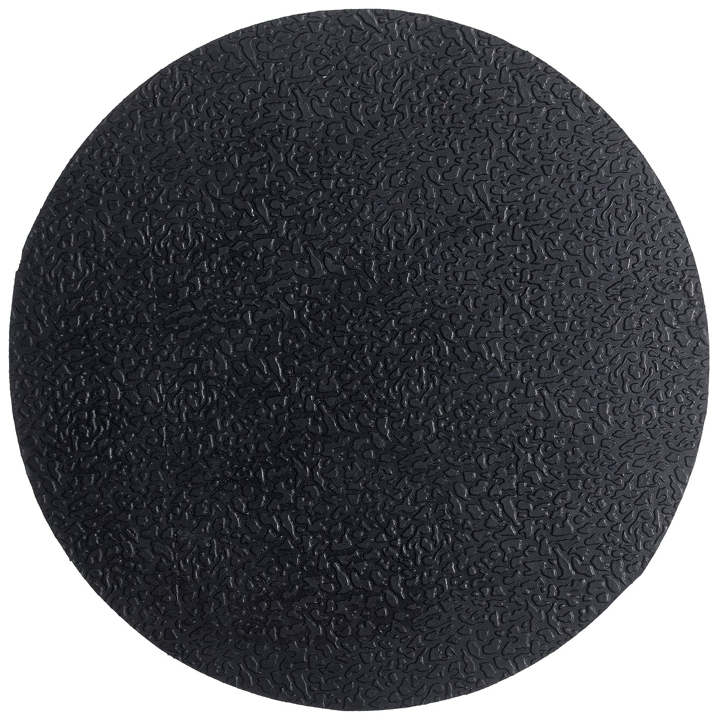 HF by LT Rubber Medallion Garden Stepping Stone, 11-3/4 inches, Black, Set of 3