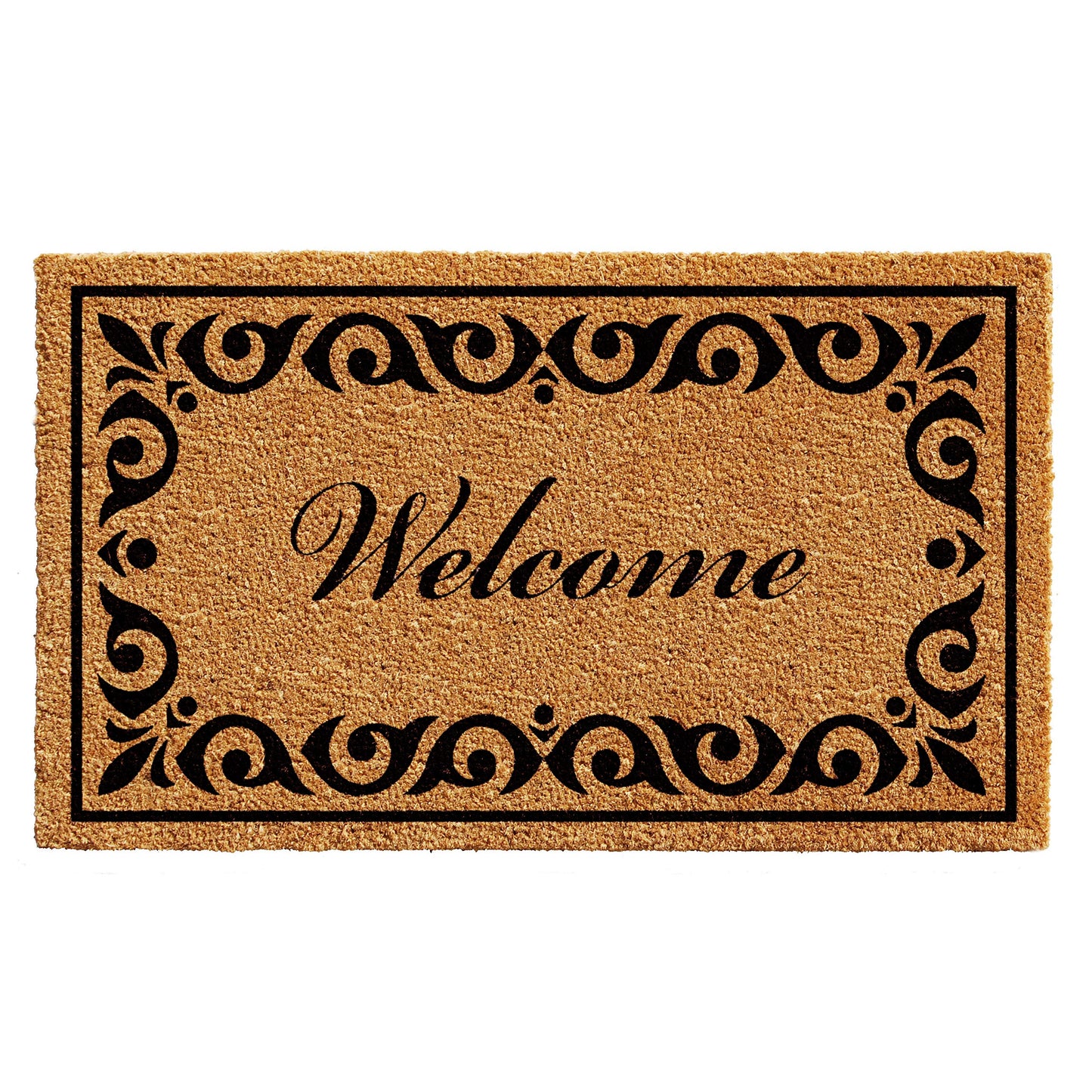 Calloway Mills 102242436 Breaux Welcome Doormat, 24" x 36", Natural/Black
