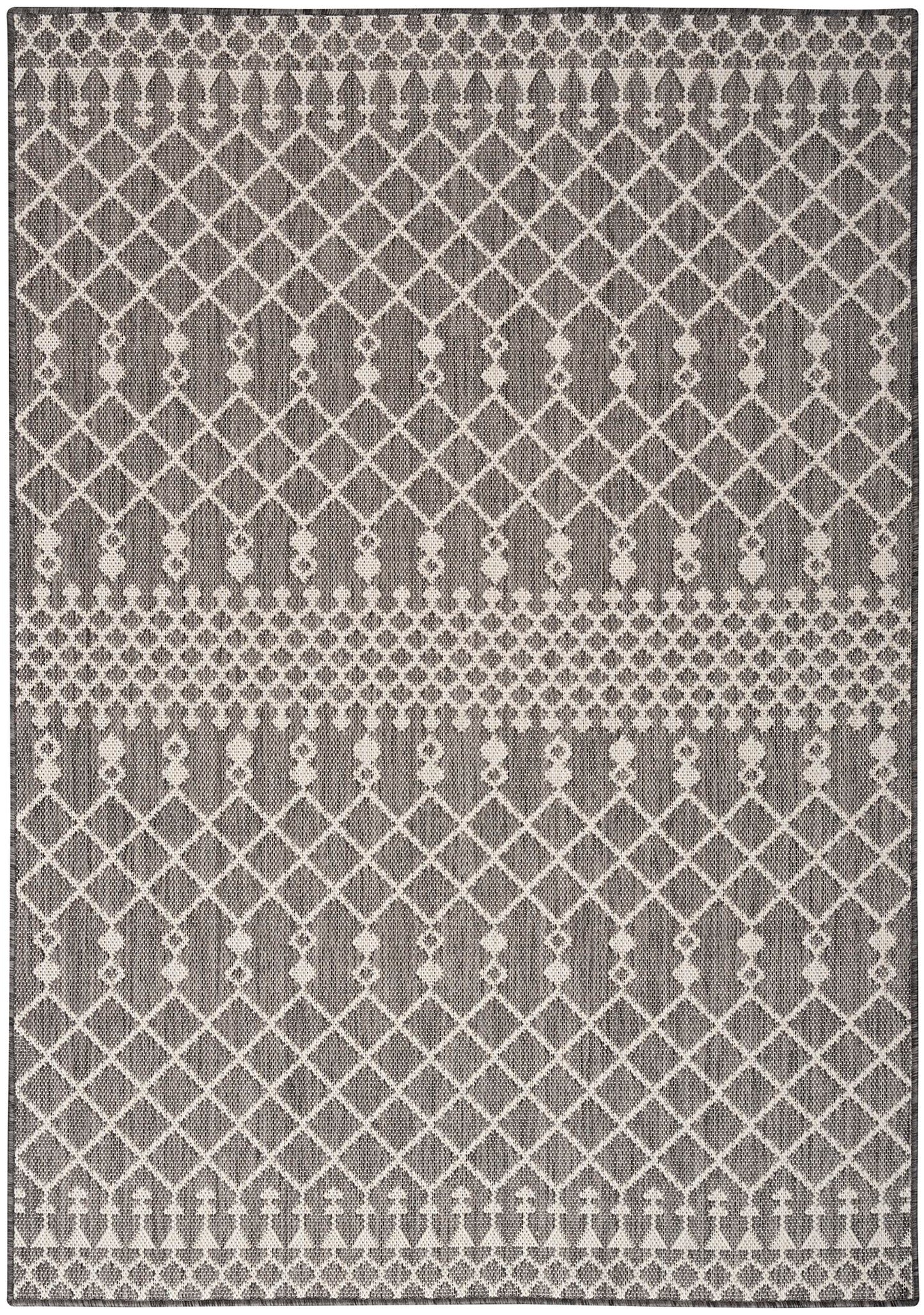 Nourison Home Positano Charcoal 5' x 7' Area Rug - Easy Clean, Non Shedding, Bed Room, Living Room, Dining Room, Kitchen (5' x 7')