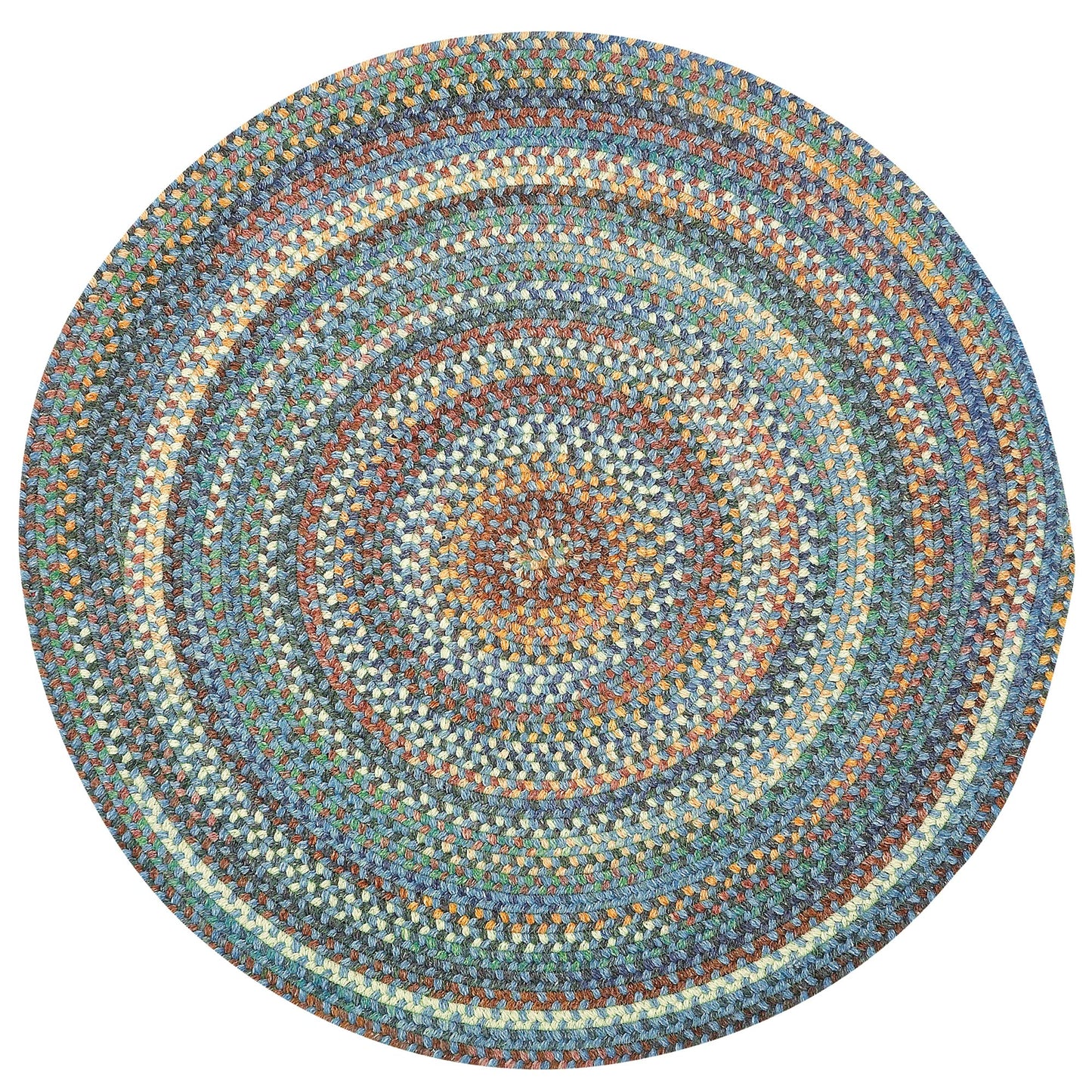 Capel American Heritage Legacy Blue 0' 36" Round Braided Rug