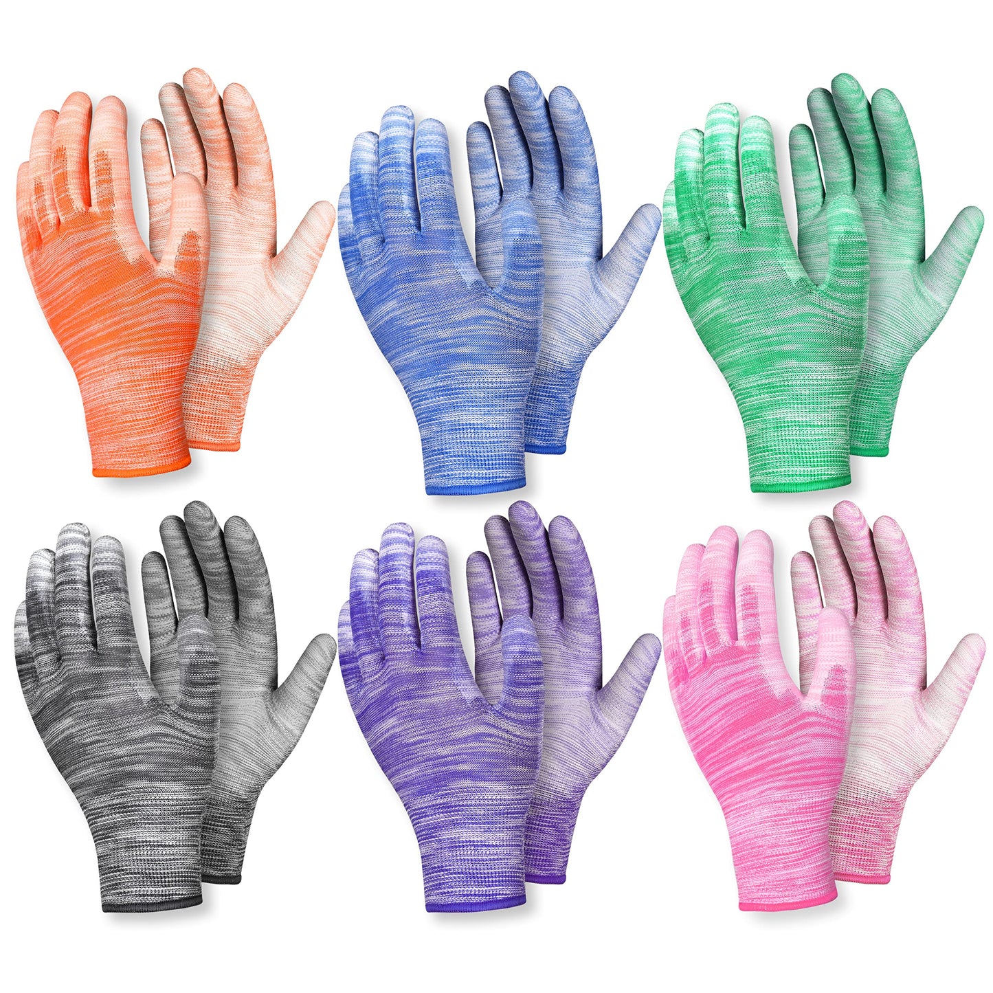 Nimalpal 6 Pairs Gardening Gloves for Women and Men Breathable Work Garden Gloves