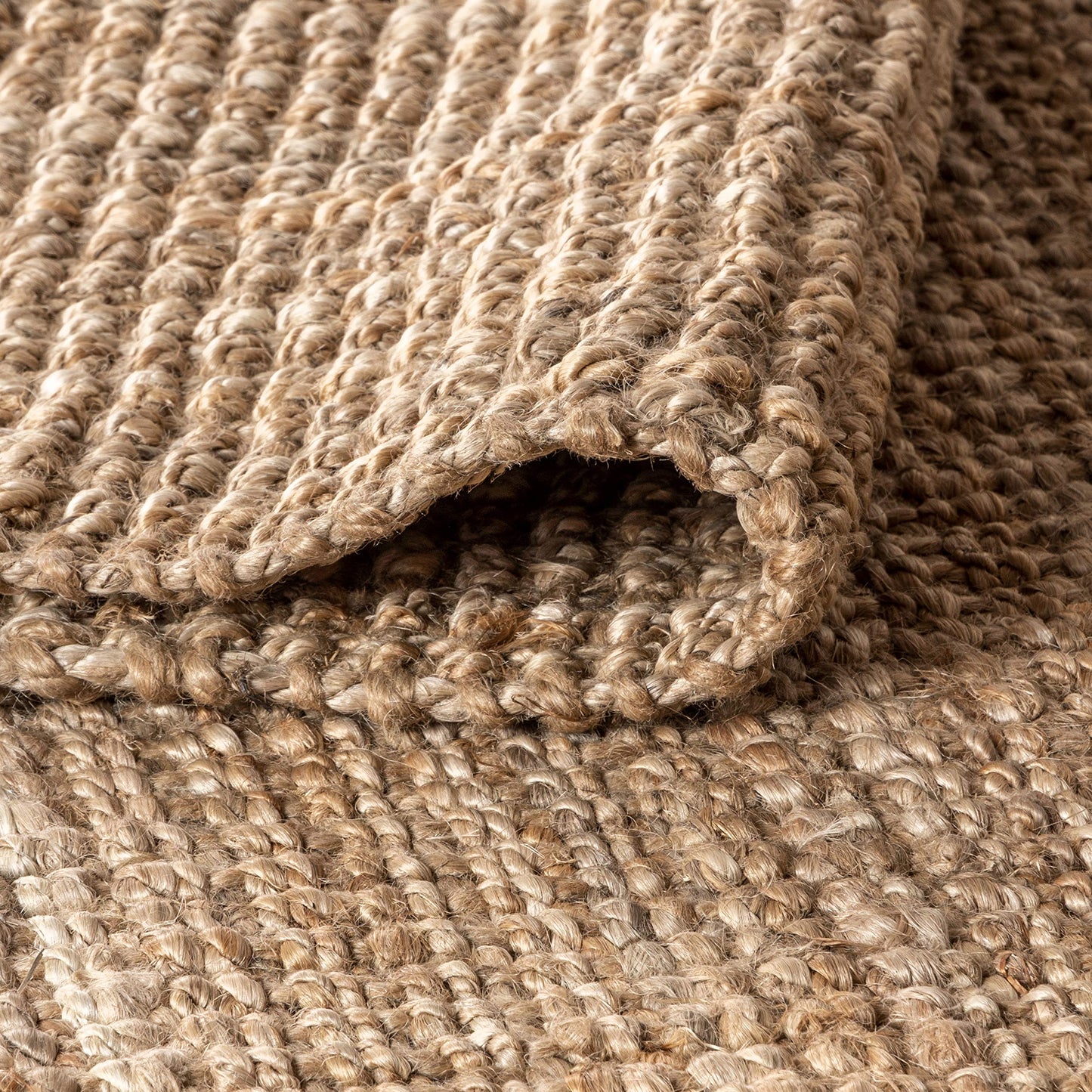 JONATHAN Y Pata Hand Woven Chunky Jute Natural Indoor Area Rug, 5x8, Bohemian, Rustic, Cottage, Easy-Cleaning for Living Room, Bedroom, Kitchen, Non-Shedding (NRF102A-5)