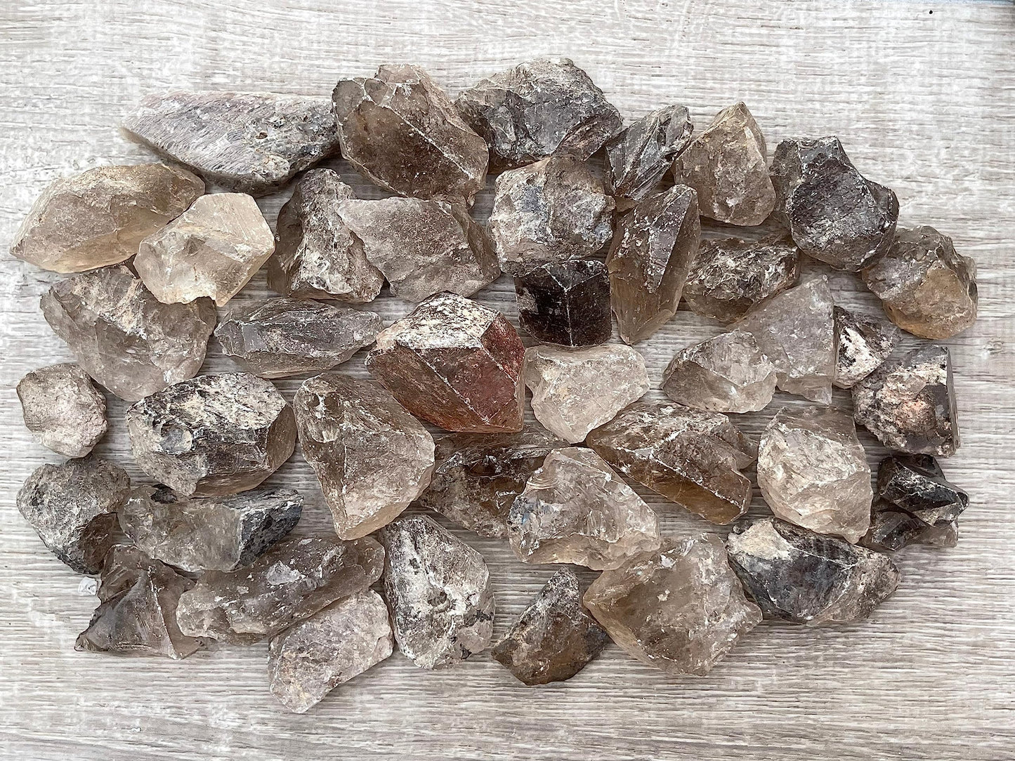 GAF TREASURES Wholesale Raw Smoky Quartz Crystals, Natural Smoky Quartz Stone, Natural Rough Smoky Quartz Crystals, Smoky Quartz Rough, Smoky Quartz Healing Crystals (Smoky Quartz, 0.5 Pound)